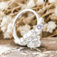 Heart And Round Cut CZ Stone Hand Holding Heart Claddagh Wedding Anniversary Gift Ring