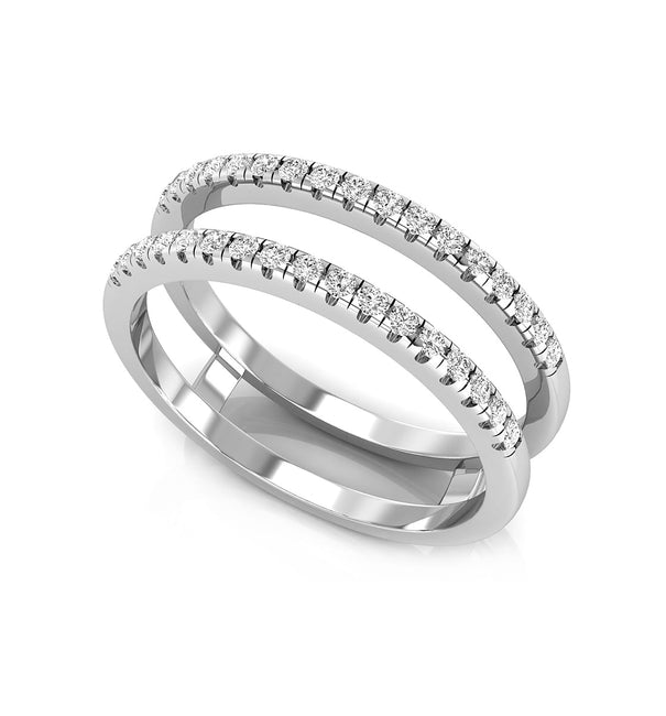 10k gold Moissanite Half Eternity Ring Enhancer