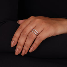 Moissanite Half Eternity Ring Enhancer - alternate view