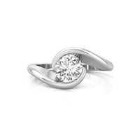 Solitaire twisted Shank Ring For Women