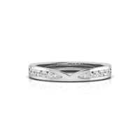 Round Moissanite Mobius Style Half Eternity Band