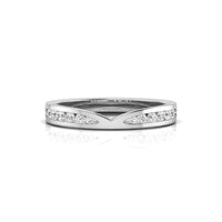 Round Moissanite Mobius Style Half Eternity Band