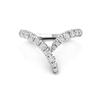 Chevron V Shape Half-Eternity Band