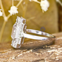 Moissanite Engagement & Wedding Ring