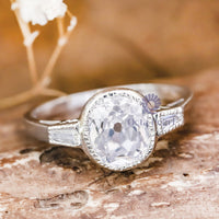 CZ Stone Vintage Art Deco Look Ring For Women