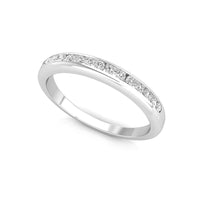 Stacking Half Eternity Round Cut Moissanite Channel Set Women's Band Ring