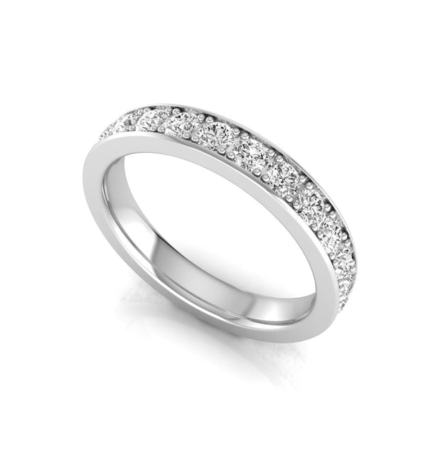 Round Moissanite Full Eternity Stacking Wedding band