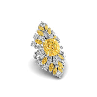 14x13 MM Cushion With Marquise Cut CZ Stone Cocktail Engagement Ring