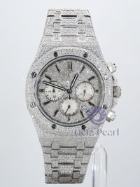 Round Moissanite Men's Hip Hop Mechanical Wrist Watch