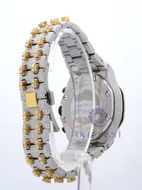 Round Moissanite Chronograph Working Iced Out Studded Watch