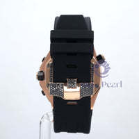 Round Moissanite Black Silicon Belt Watch For Men