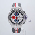 Round Moissanite Three Eye Six Pin Dial Silicon Wristwatch