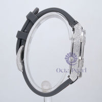 Round Moissanite Three Eye Six Pin Dial Silicon Wristwatch