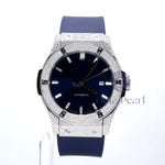 Blue Radiance Moissanite Bezel Automatic Classic Watch