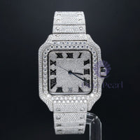 Round Moissanite Automatic Movement Iced Out Men's Watch