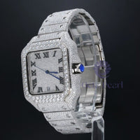 Round Moissanite Automatic Movement Iced Out Men's Watch