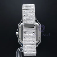 Round Moissanite Automatic Movement Iced Out Men's Watch