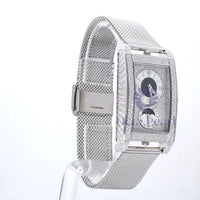 Round Moissanite Day Night Indicator Milanese Mesh Watch