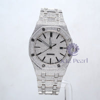 Round Moissanite Studded Iced Out Men's Wrist Watch