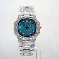Round Moissanite Iced Out Hip Hop Men's Automatic Dial Watch