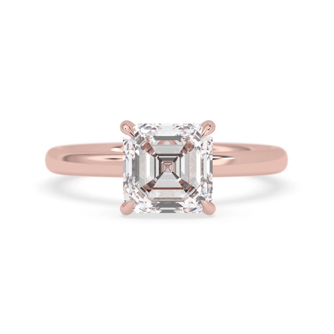 OctaPearl 2.5 ct Asscher Cut Lab Grown Diamond Solitaire Engagement Ring