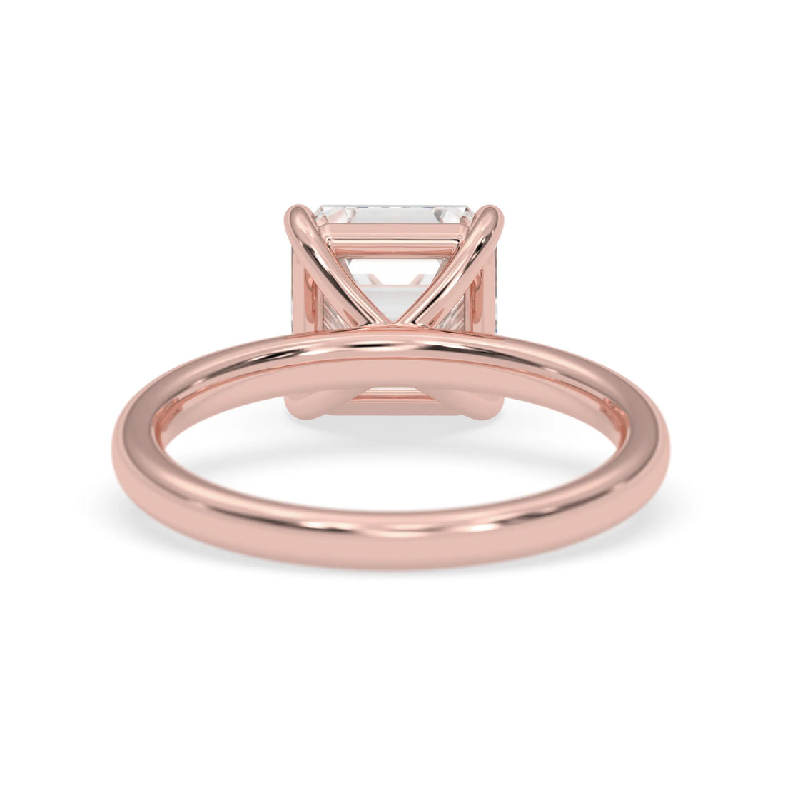 OctaPearl 2.5 ct Asscher Cut Lab Grown Diamond Solitaire Engagement Ring