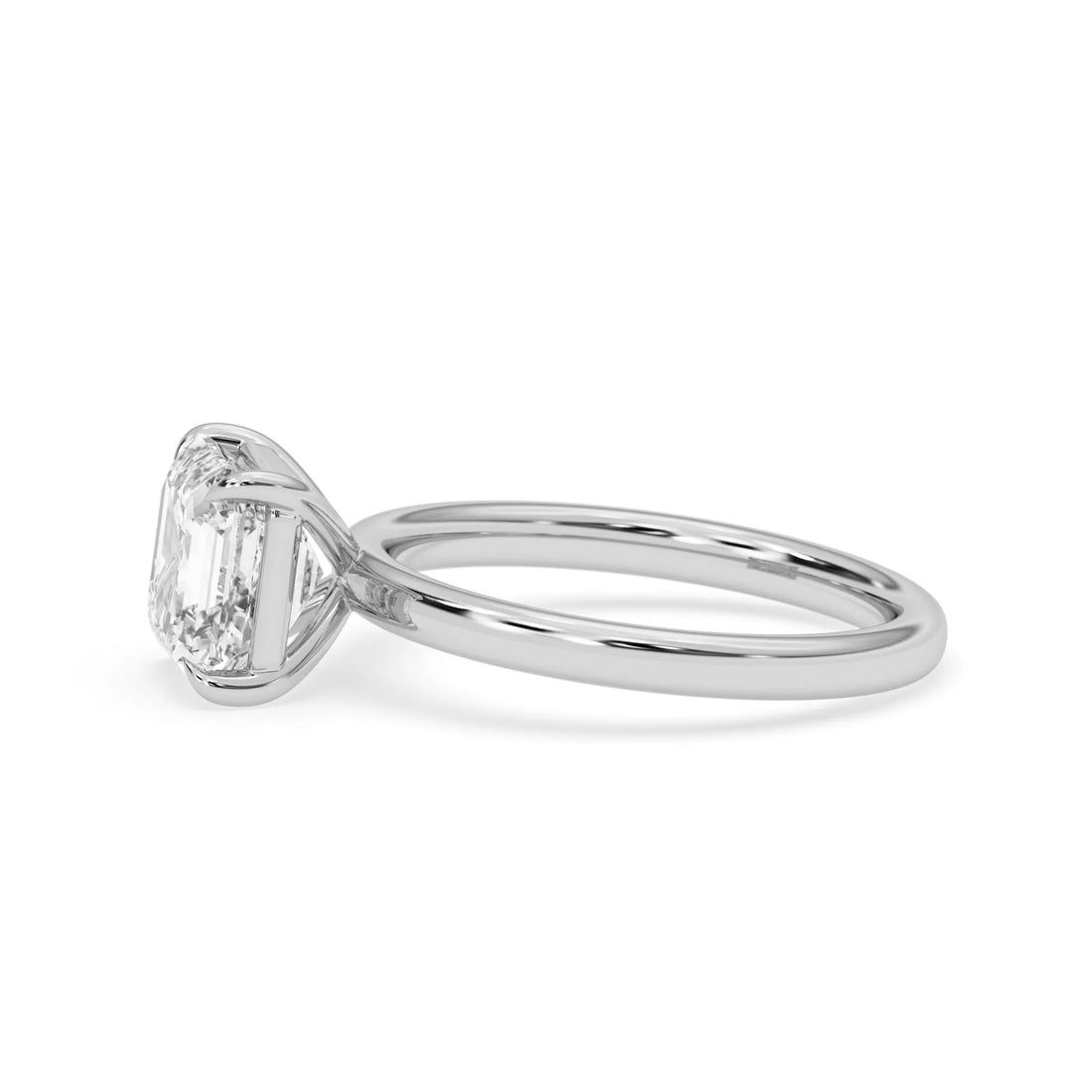 OctaPearl 2.5 ct Asscher Cut Lab Grown Diamond Solitaire Engagement Ring