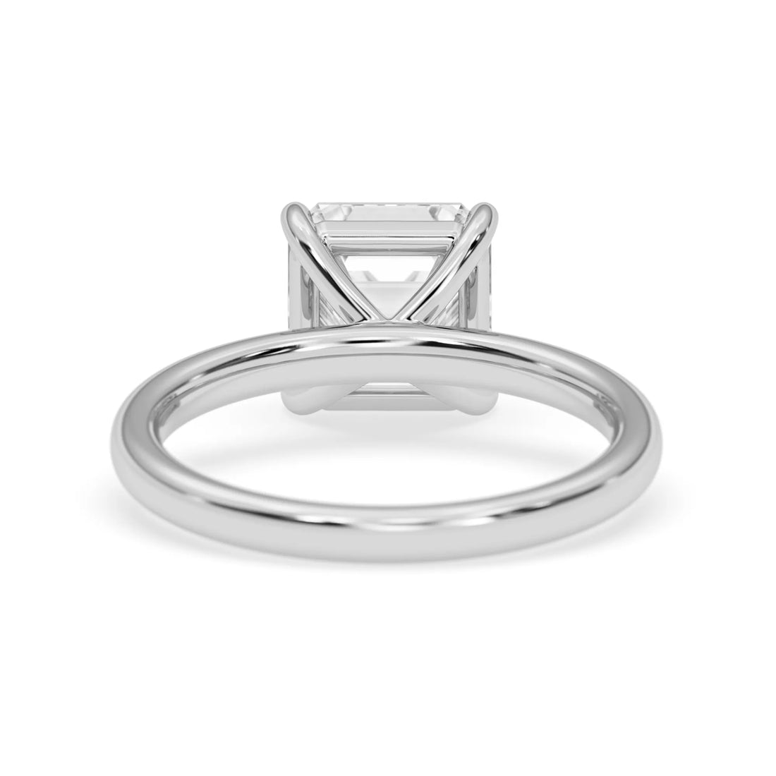 OctaPearl 2.5 ct Asscher Cut Lab Grown Diamond Solitaire Engagement Ring
