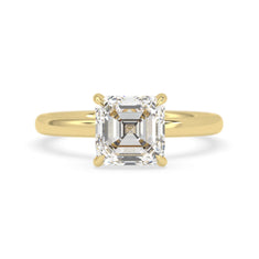 OctaPearl 2.5 ct Asscher Cut Lab Grown Diamond Solitaire Engagement Ring