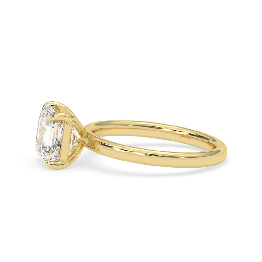 OctaPearl 2.5 ct Asscher Cut Lab Grown Diamond Solitaire Engagement Ring