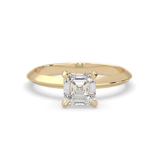 OctaPearl Asscher Cut Solitaire Engagement Ring