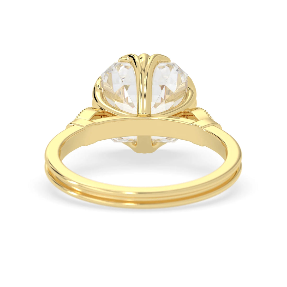OctaPearl 4 ct Asscher Cut Lab Grown Diamond Seven Stone Engagement Ring