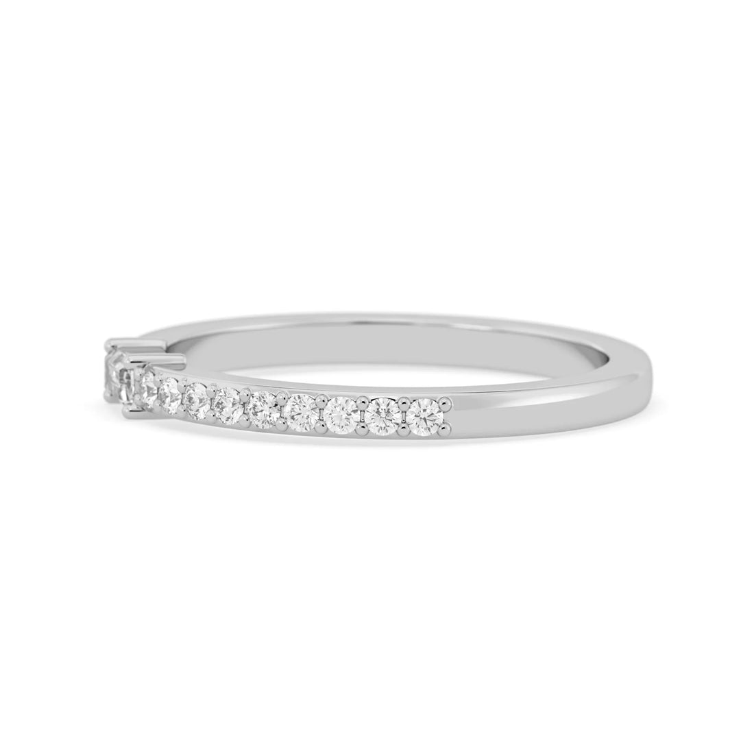 OctaPearl Baguette Cut Lab Grown Diamond Minimalist Pave Engagement Ring