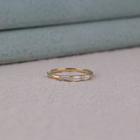 Baguette & Tapered Baguette CZ Three Stone Ring