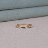 Baguette & Tapered Baguette CZ Three Stone Ring