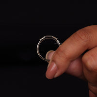 Baguette & Tapered Baguette CZ Three Stone Ring