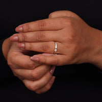 Baguette & Tapered Baguette CZ Three Stone Ring