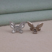 Butterfly Inspire CZ Pave Stud Earrings With Push Back | OctaPearl