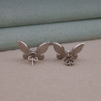 Butterfly Inspire CZ Pave Stud Earrings With Push Back | OctaPearl