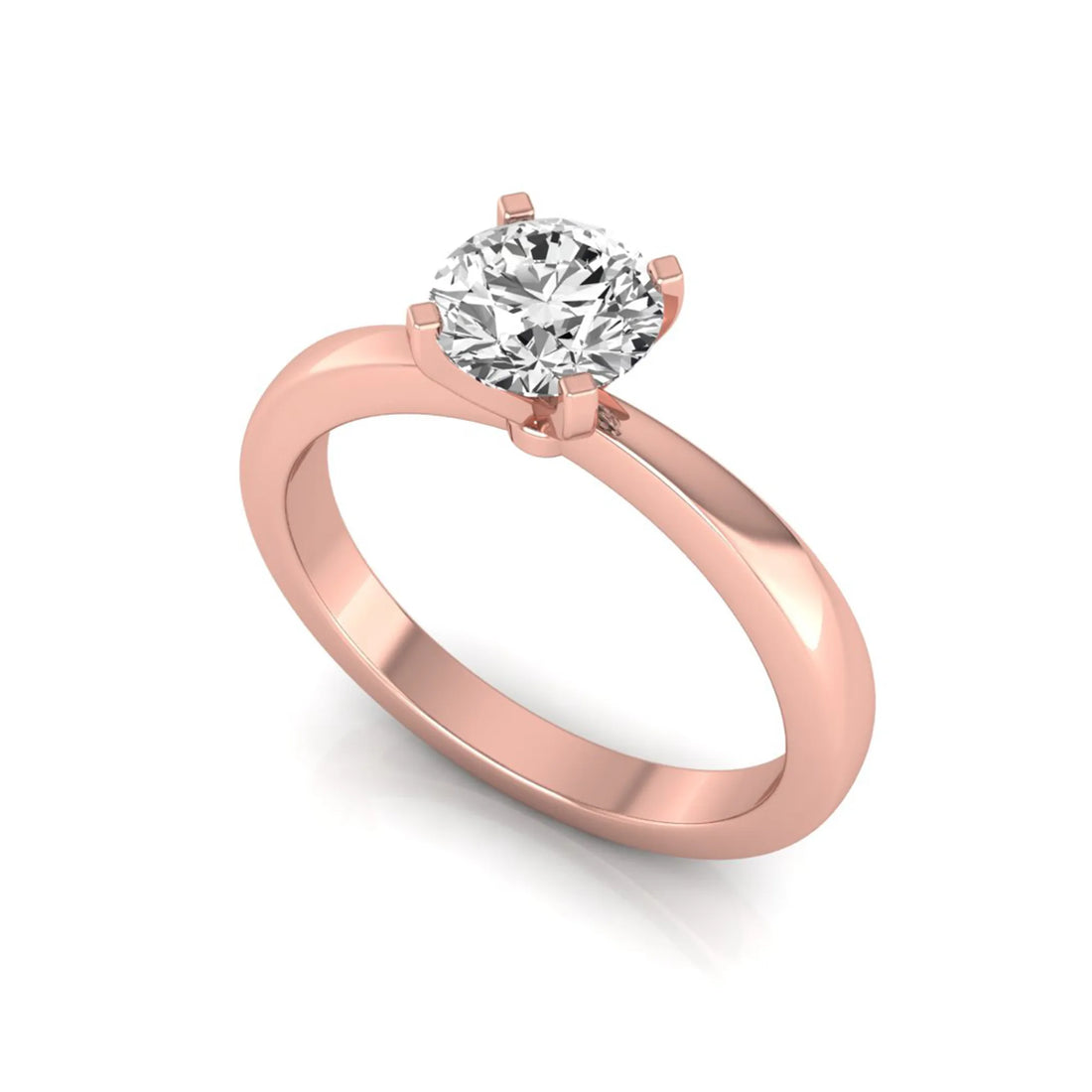 OctaPearl Classic Round Lab Grown Diamond Solitaire Engagement Ring