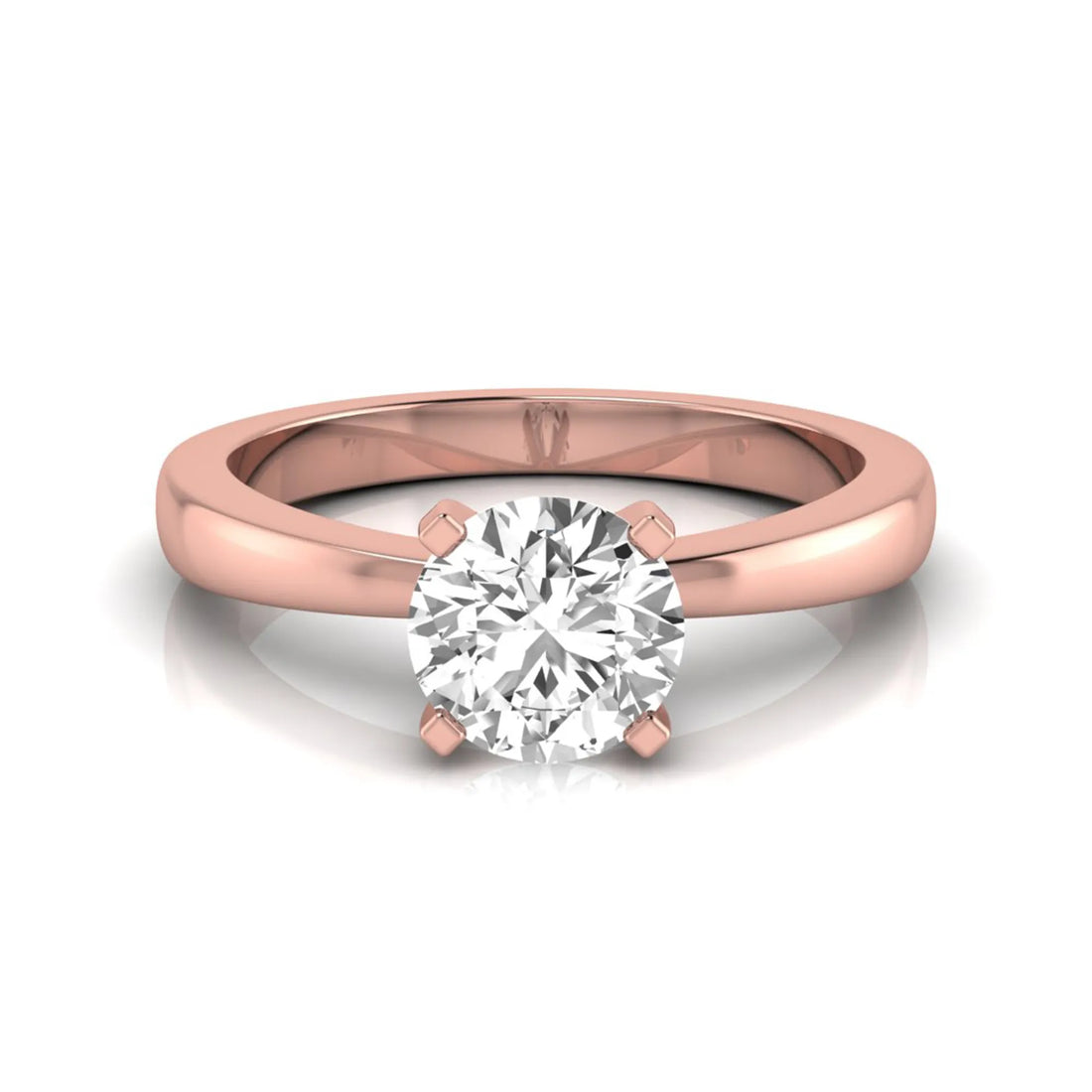 OctaPearl Classic Round Lab Grown Diamond Solitaire Engagement Ring