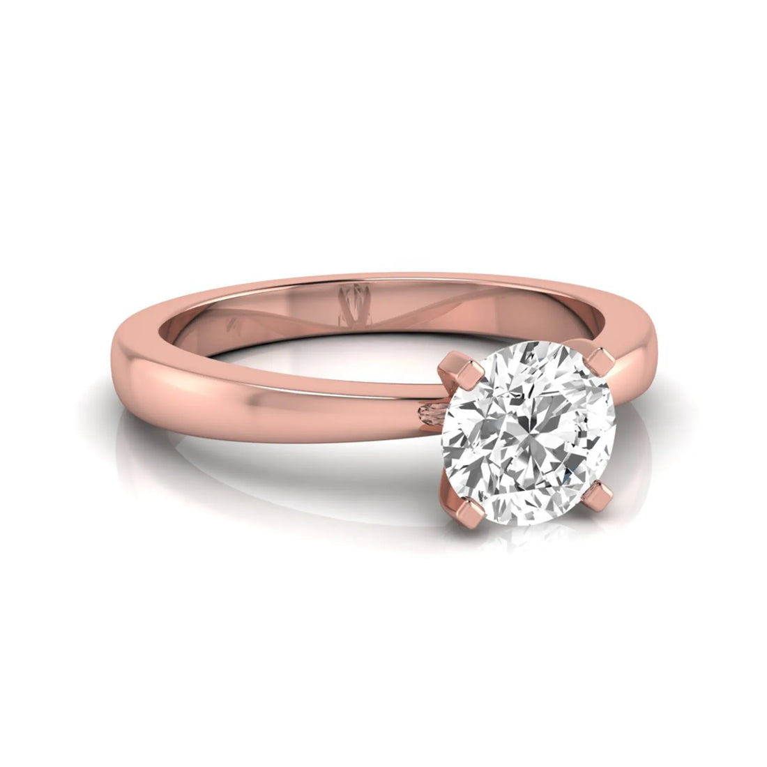 OctaPearl Classic Round Lab Grown Diamond Solitaire Engagement Ring