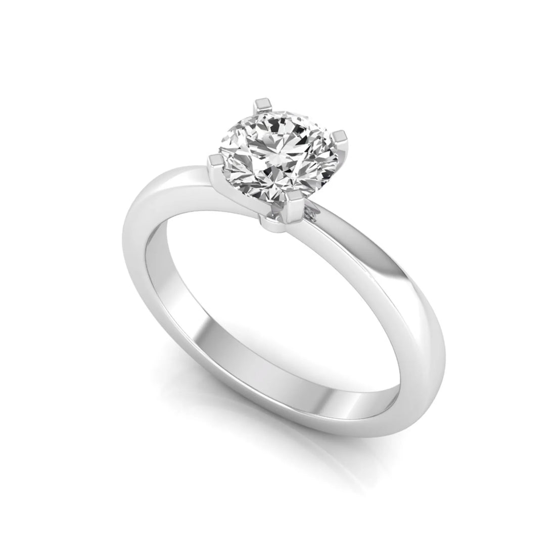 OctaPearl Classic Round Lab Grown Diamond Solitaire Engagement Ring