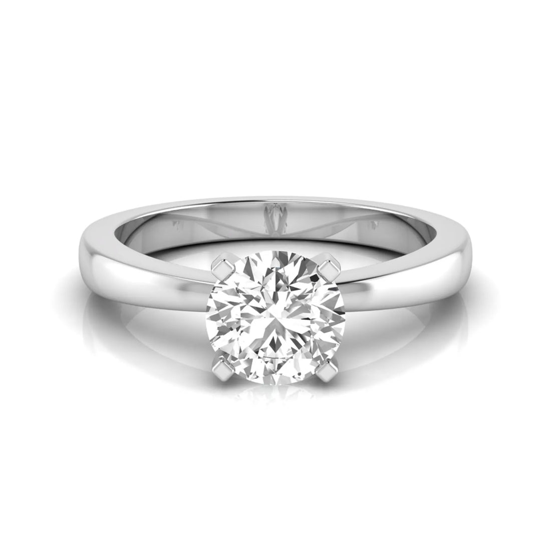OctaPearl Classic Round Lab Grown Diamond Solitaire Engagement Ring
