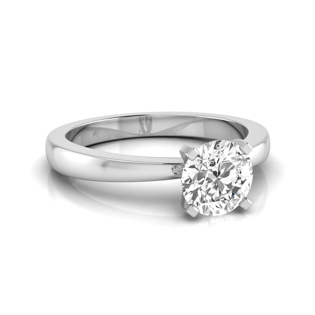 OctaPearl Classic Round Lab Grown Diamond Solitaire Engagement Ring