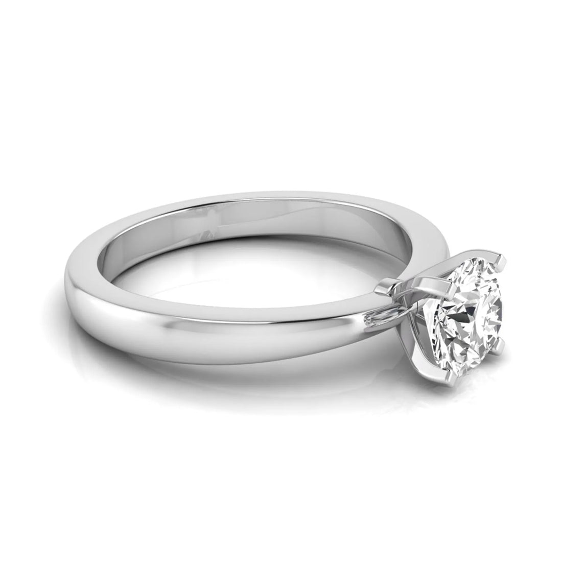 OctaPearl Classic Round Lab Grown Diamond Solitaire Engagement Ring