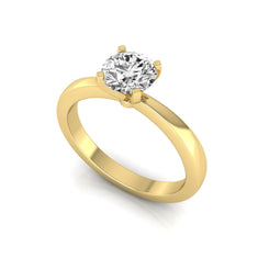 OctaPearl Classic Round Lab Grown Diamond Solitaire Engagement Ring - alternate view