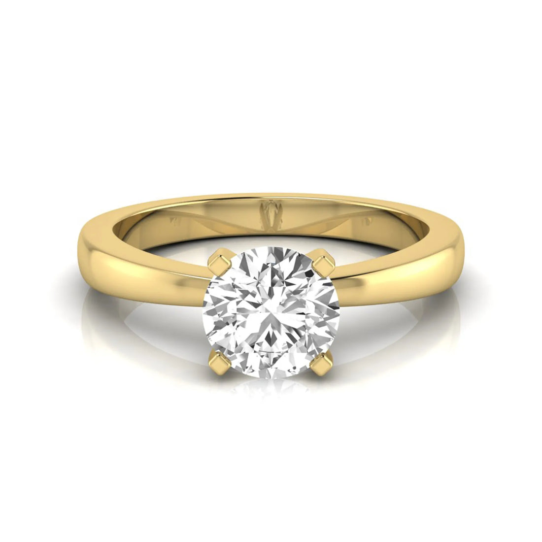 OctaPearl Classic Round Lab Grown Diamond Solitaire Engagement Ring