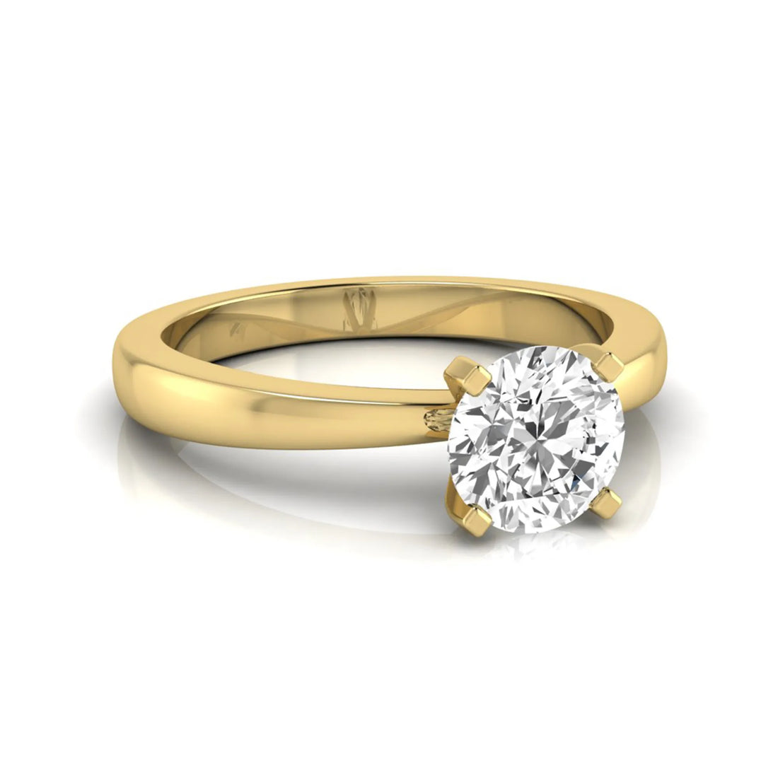 OctaPearl Classic Round Lab Grown Diamond Solitaire Engagement Ring