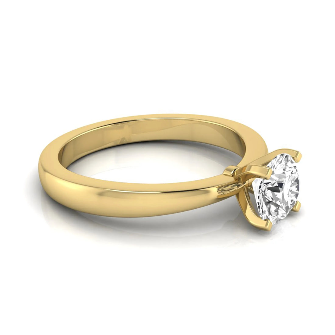 OctaPearl Classic Round Lab Grown Diamond Solitaire Engagement Ring